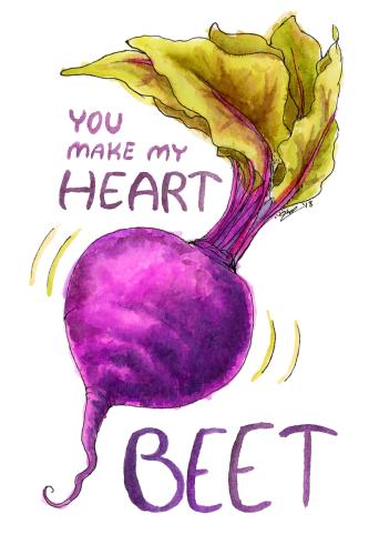 Beet Valentines Card