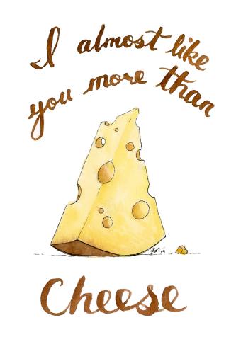 Cheese Valentines Card