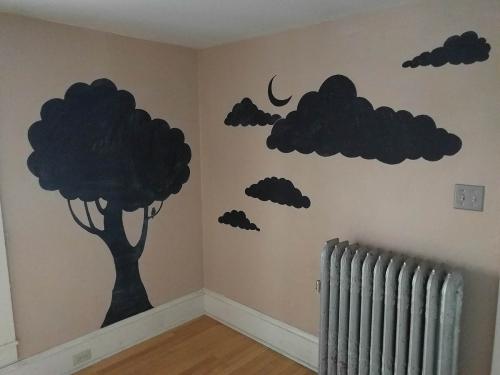 Chalkboard Trees Mural - Private Residence